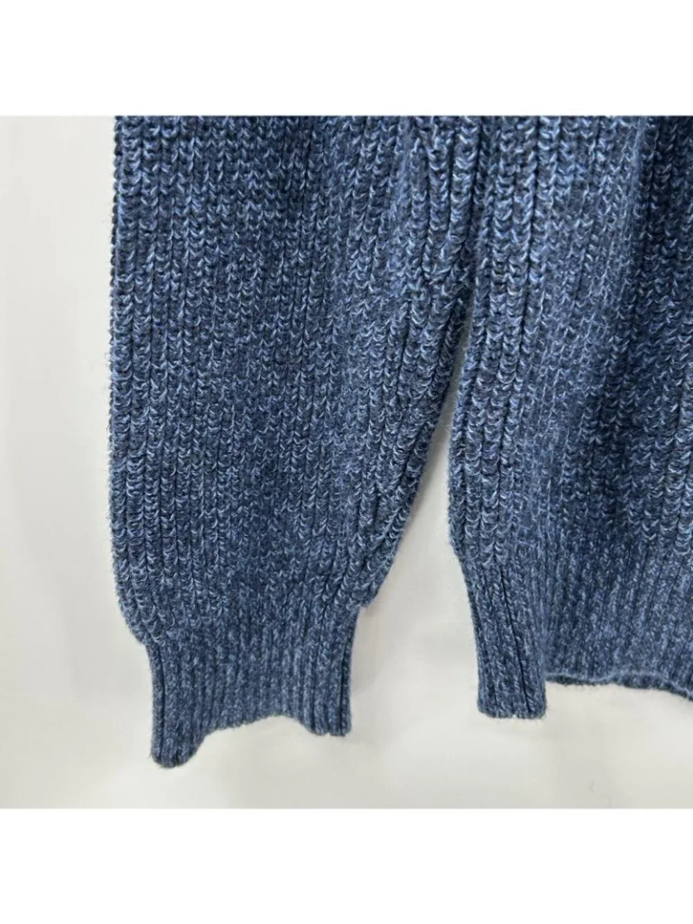 Faherty Sweater Men's Medium Blue Knit Crewneck Organic Cotton & Cashmere Blend